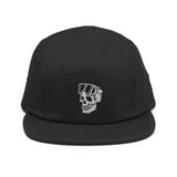 Ski Skull Embroidered Five Panel Hat